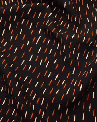 Viscose traits orangés noir  - Mercerine