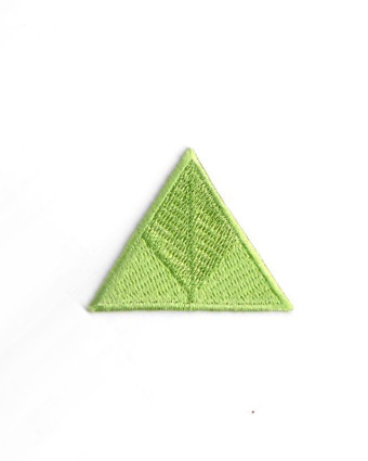 Ecusson Thermocollant triangle vert fluo - Mercerine