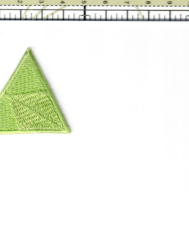 Ecusson Thermocollant triangle vert fluo - Mercerine