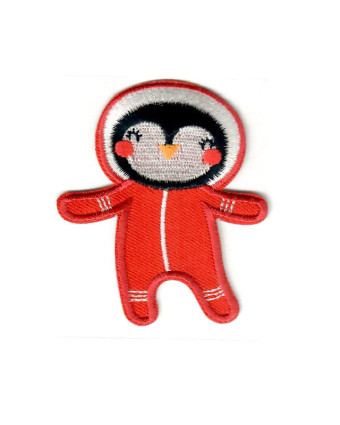 Ecusson Thermocollant pingouin astronaute - Mercerine