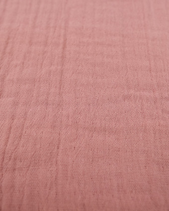 Tissu Double Gaze grande largeur rose thé Oeko-tex - Mercerine