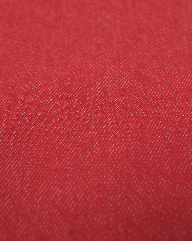 Tissu au mètre Jean Léger Twill Rouge - Mercerine