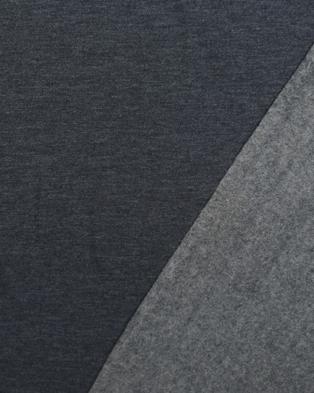 Magasin de tissu : Sweat molleton fin denim chiné - Mercerine