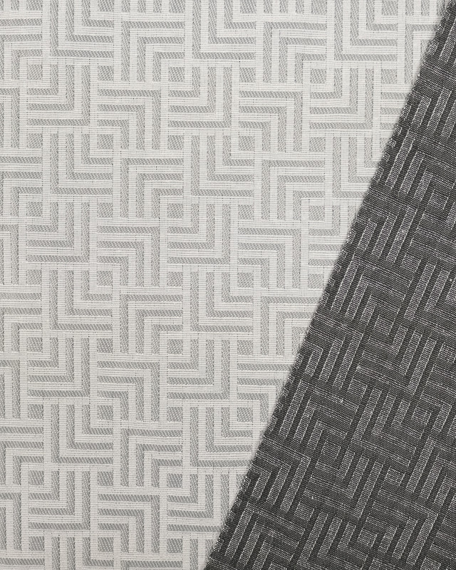 Tissu Jacquard au mètre : géométrique vader gris - Mercerine