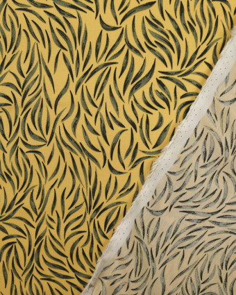 Tissu Viscose imprimée jaune Savane - Mercerine