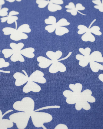 Tissu viscose imprimé bleu Lucky Girl - Mercerine