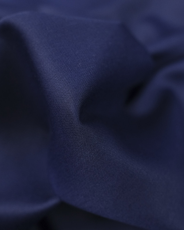 Tissu coton mélangé bleu marine - Mercerine