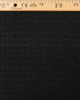 Tissu Tweed bouclette noir - Mercerine