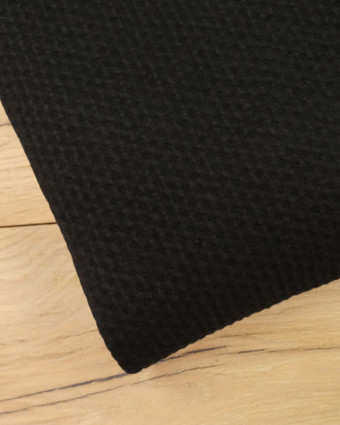 Tissu Zorb 3D Coton Bio ultra absorbant noir - Mercerine