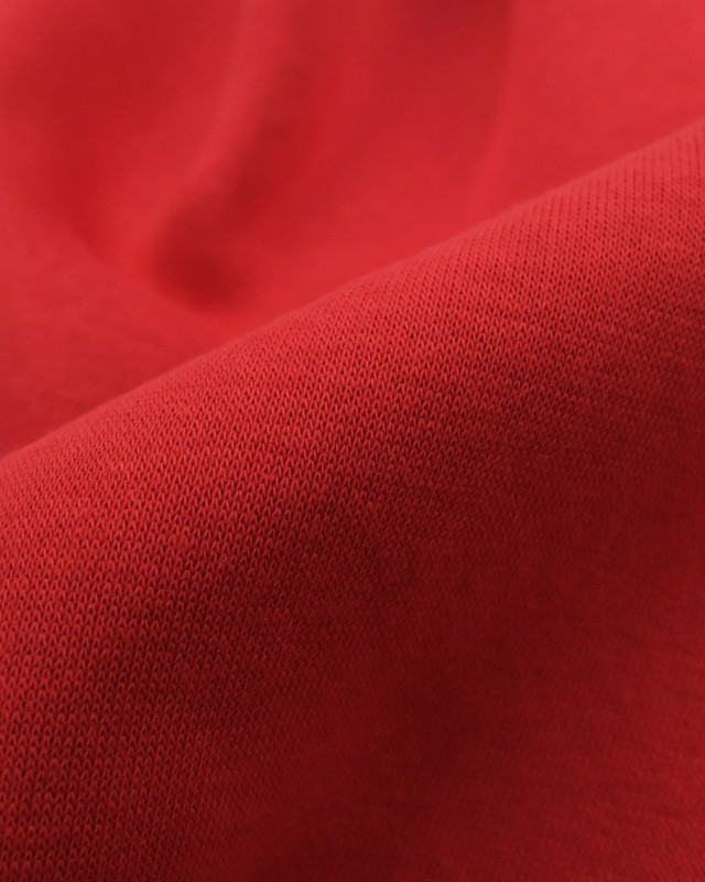 Magasin de tissu : Sweat épais molleton rouge - Mercerine