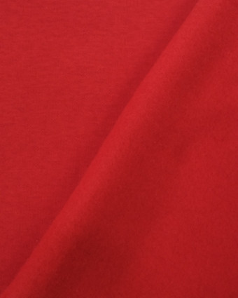 Magasin de tissu : Sweat épais molleton rouge - Mercerine