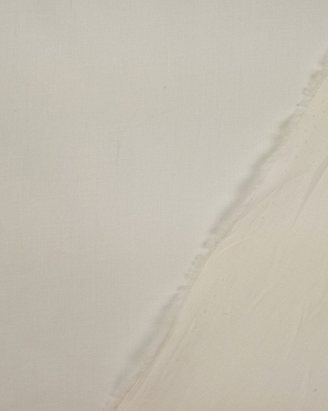 Voile de coton blanc crème - Mercerine