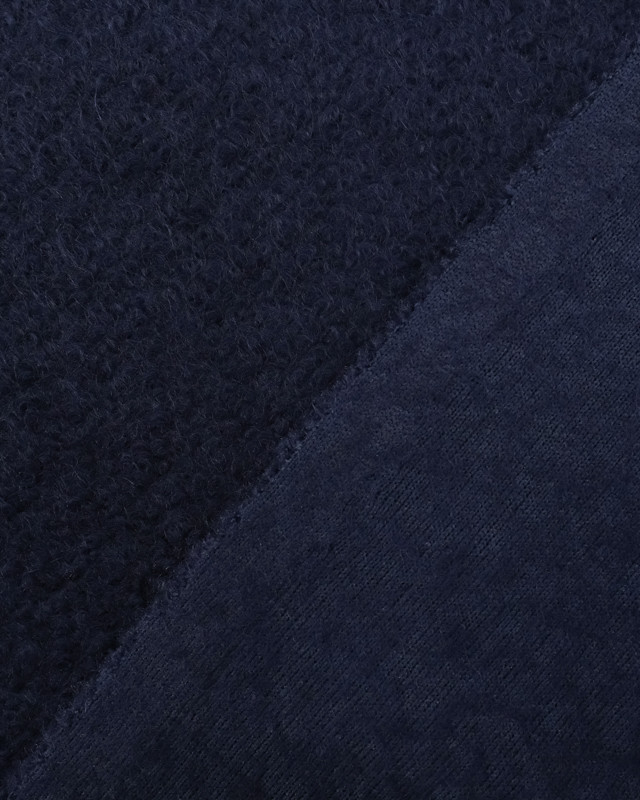 Laine manteau bleu marine fabriqué en Italie - Mercerine
