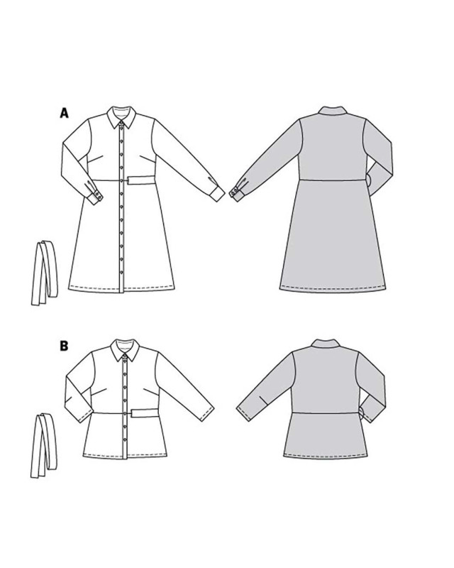 Patron Robe et blouse chemise - Burda 5971 - Mercerine