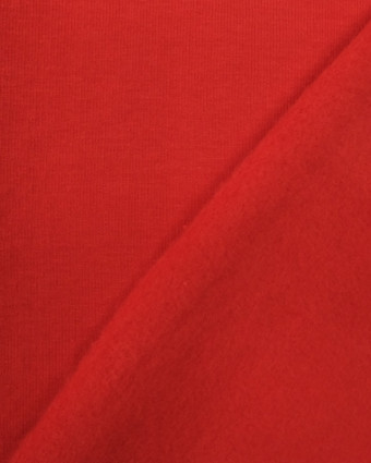 Magasin de tissu : Sweat molleton fin rouge - Mercerine