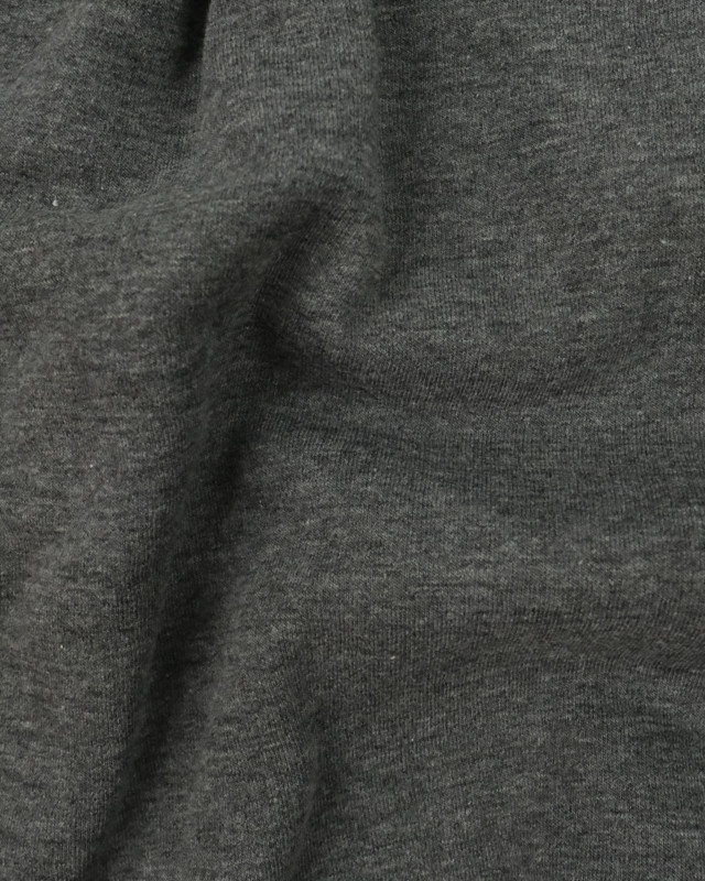 Magasin de tissu : Sweat molleton fin gris chiné - Mercerine