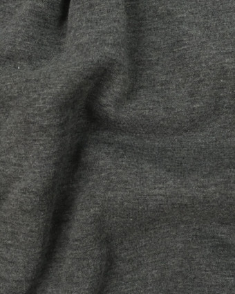 Magasin de tissu : Sweat molleton fin gris chiné - Mercerine