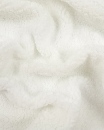Tissu Fausse Fourrure Sherpa blanche