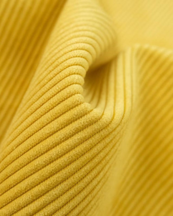  Velours côtelé jaune tissu ameublement- Mercerine