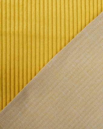 Velours côtelé jaune tissu ameublement - Mercerine