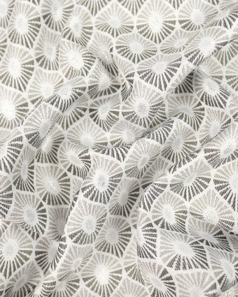 Jacquard géométrique Zefira Gris Perle