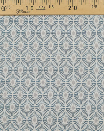 Tissu Jacquard au mètre : Jacquard Zaire Bleu - Mercerine