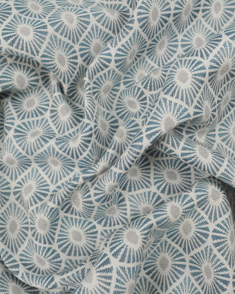 Jacquard géométrique Zaire Bleu