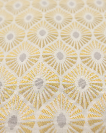 Tissu Jacquard : motif géométrique Amarillo jaune - Mercerine