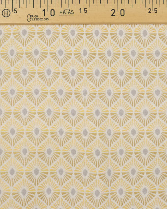 Tissu Jacquard : motif géométrique Amarillo jaune - Mercerine