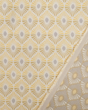 Tissu Jacquard : motif géométrique Amarillo jaune - Mercerine