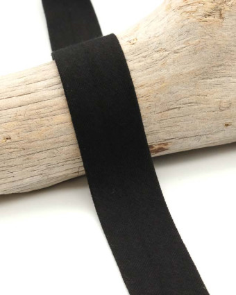 Biais Jersey Coton Oeketex Noir   - Mercerine