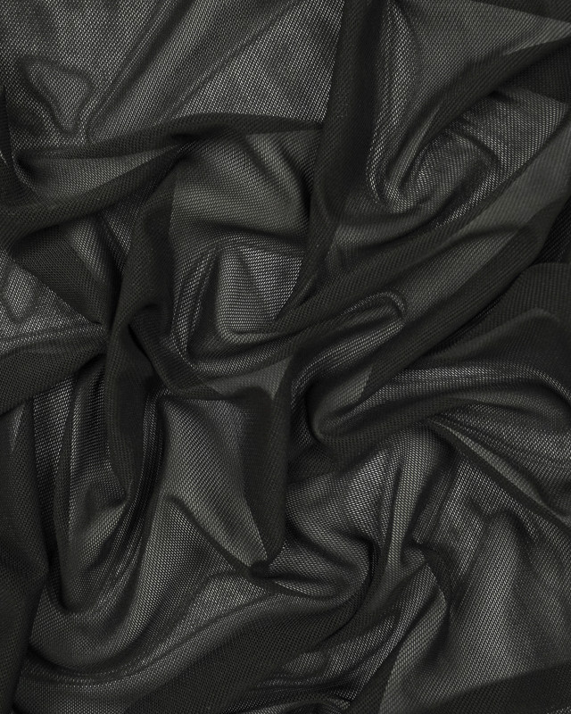 Tissu tulle extensible Noir - Lingerie et Vêtements - Mercerine