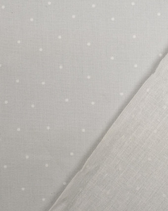 Tissu Coton imprimé gris pois blanc - Tissus au mètre - Mercerine