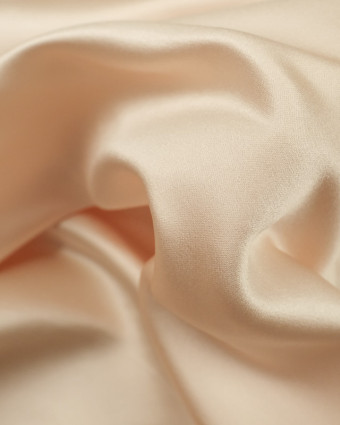 Tissu Satin brillant au mètre Nude Adele - Mercerine