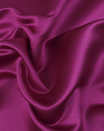 Tissu Satin épais brillant Fuchsia Adele - Mercerine