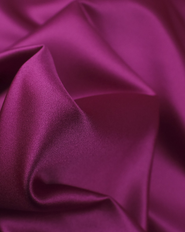 Tissu Satin épais brillant Fuchsia Adele - Mercerine