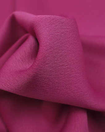 Tissu crêpe envers satin Fuchsia Cristina - Mercerine