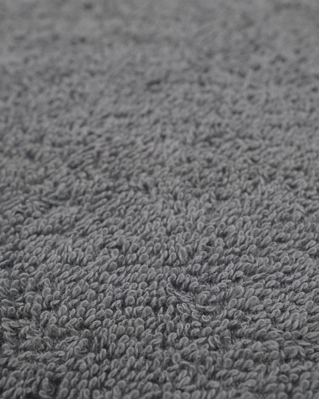 Tissu éponge gris anthracite en coton - Mercerine