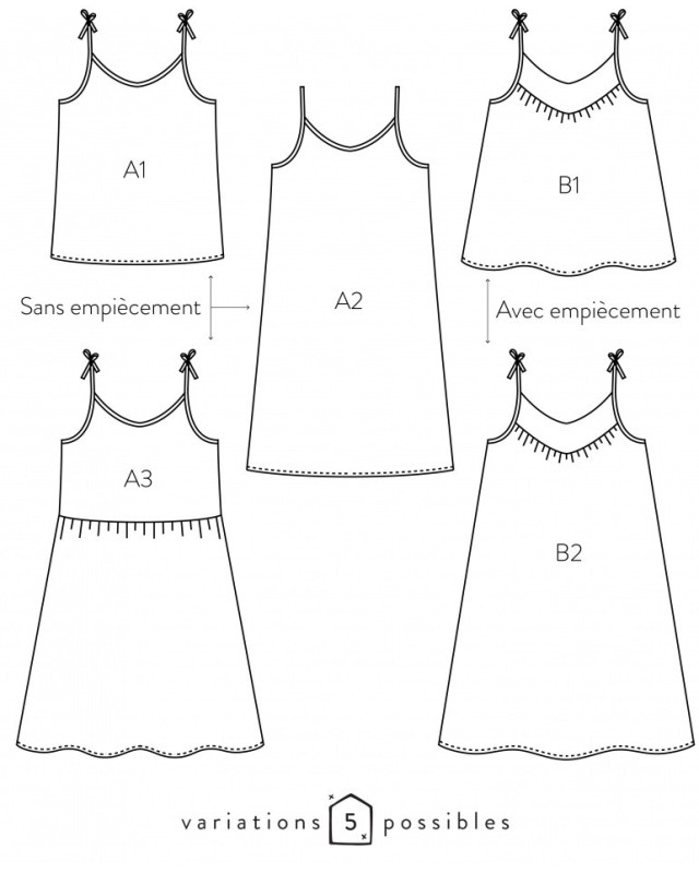 Crepuscule - Patron Débardeur/ Robe - Atelier Scammit - Mercerine