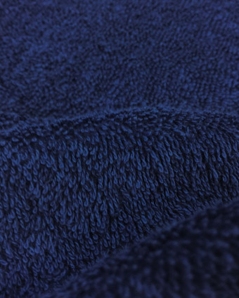 Tissu éponge Hotel coton bleu marine