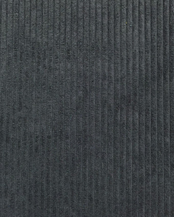 Velours côtelé noir charbon tissu ameublement - Mercerine