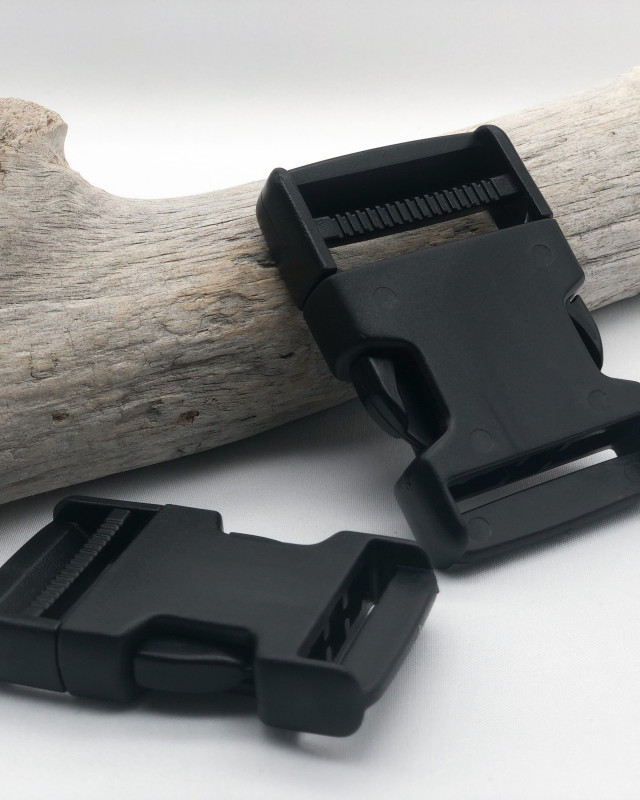 Fermoir à clip plastique noir - 15 mm - 10 pcs - Fermoir à clip - Creavea