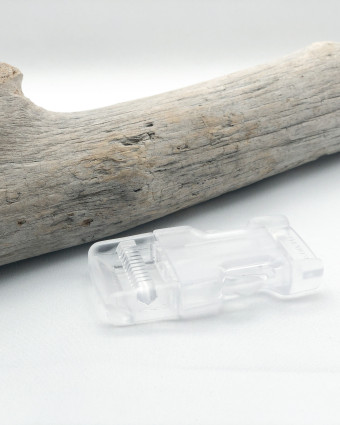 Boucle Clip Plastique Transparent : 25mm, 30mm ou 40mm - Mercerine