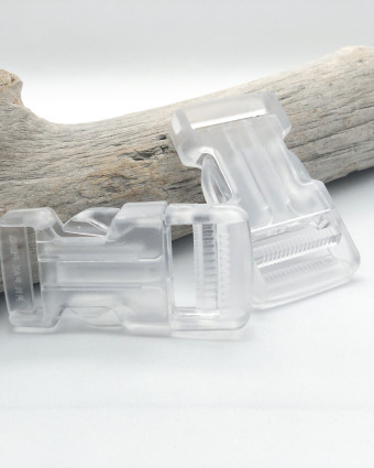 Boucle Clip Plastique Transparent : 25mm, 30mm ou 40mm - Mercerine