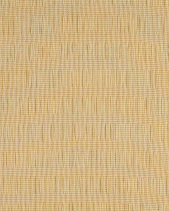 Tissu Seersucker Froisse Fines Rayures Stretch Paille - Mercerine