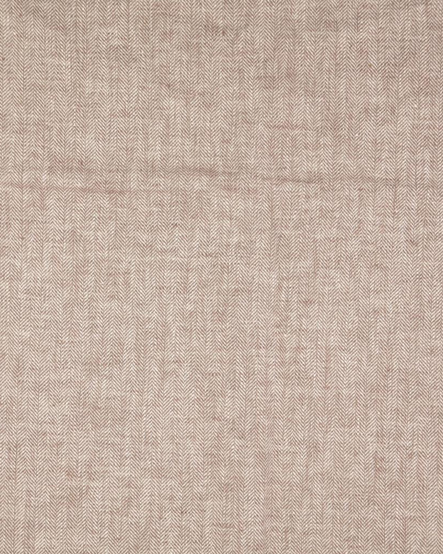 Tissu Twill De Lin Chevron Ecru/ Beige - Mercerine