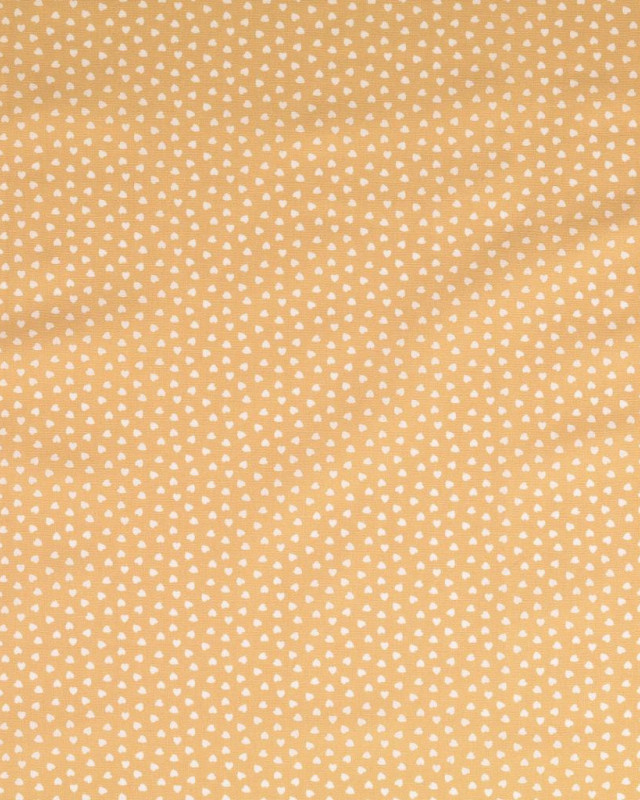 Tissu coton imprimé cœur Adorable Beige - Mercerine