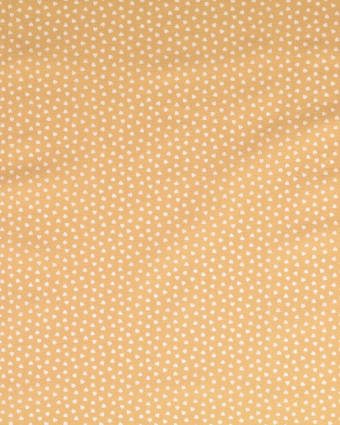 Tissu coton imprimé cœur Adorable Beige - Mercerine
