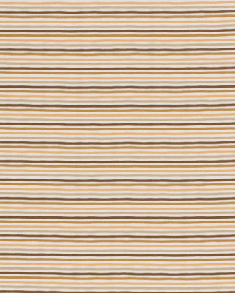 Jersey Coton rayure fine orange, caramel et marron Oekotex - Mercerine