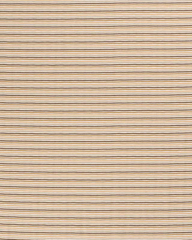 Jersey Coton rayure fine orange, caramel et marron Oekotex - Mercerine